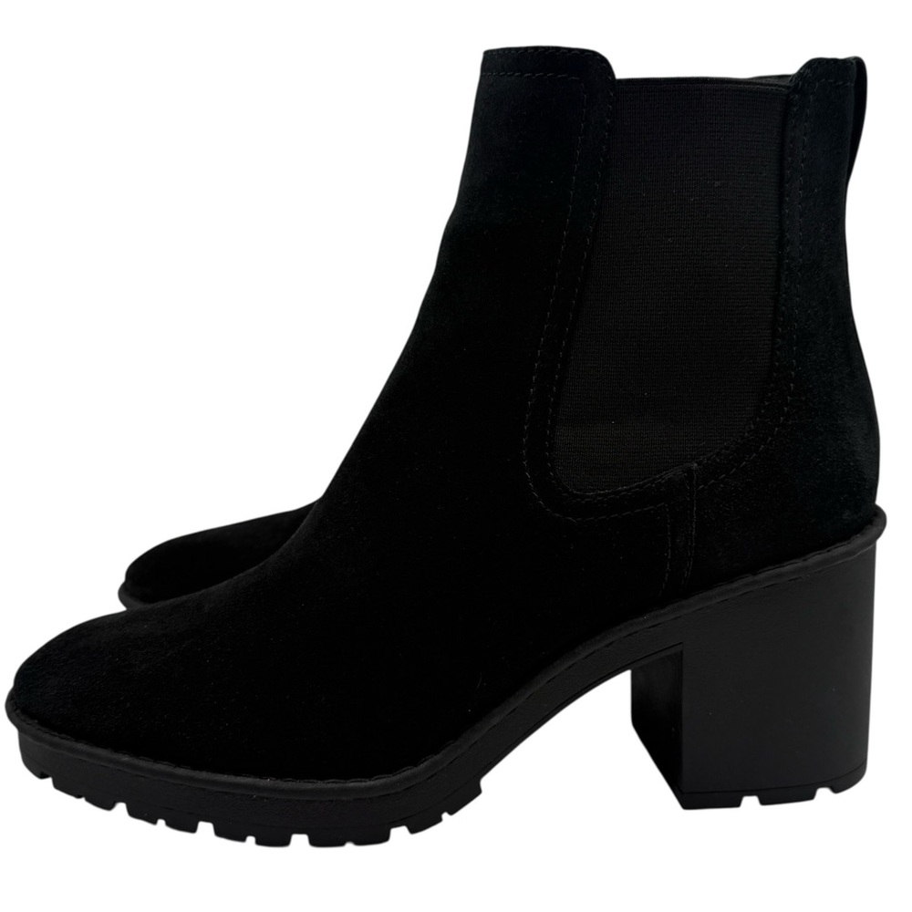 Vince Womens Shoes Henderson Boots Sz 10 Black Suede Leather Pull On Heeled - Picture 11 of 11